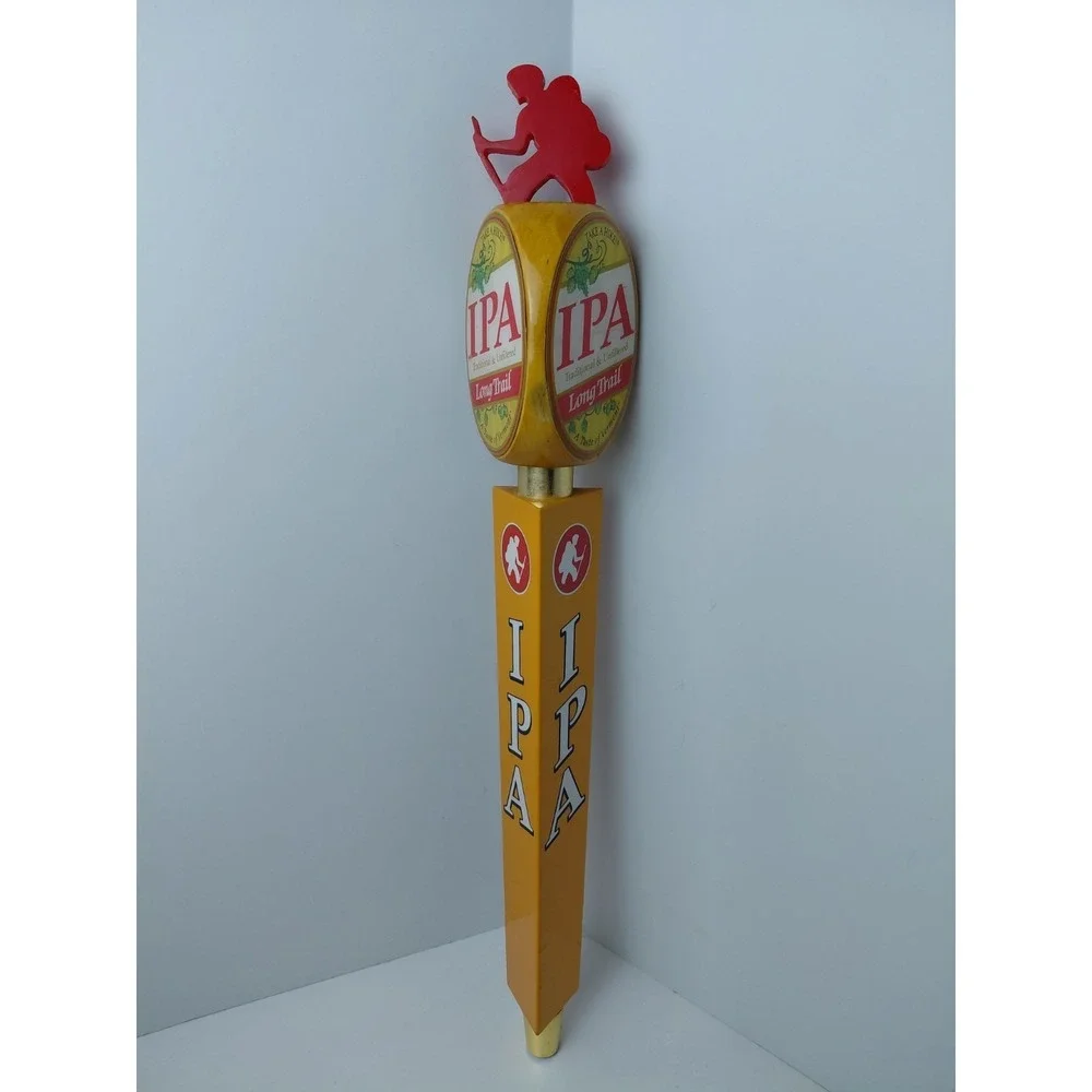 Long Trail Brewing Co. IPA Tap Handle Vermont Figurative Hiker‎ Beer BAR Mancave